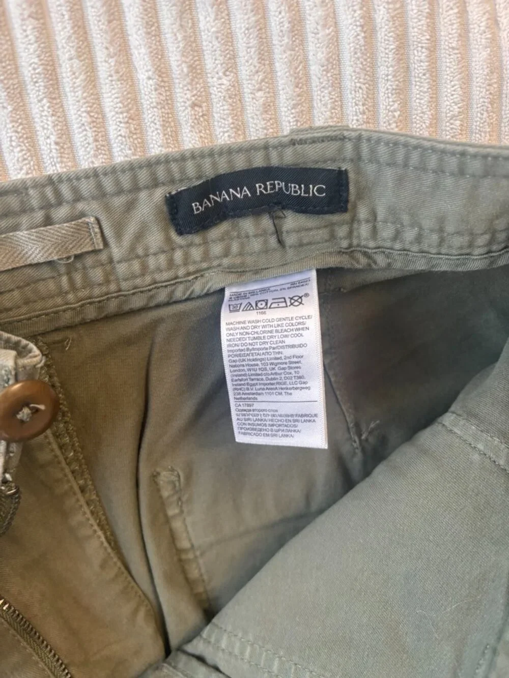 Banana Republic Olive Utility Cargo Pants